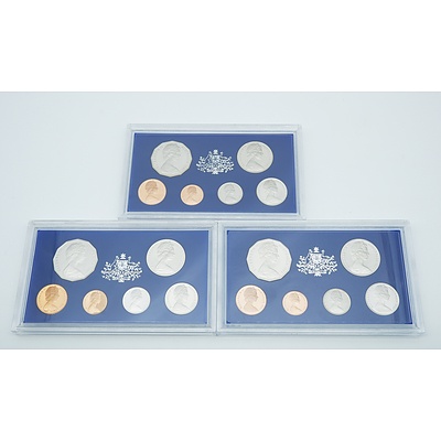 1980, 1981 and 1983 RAM Proof Coin Sets