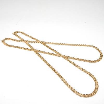 Two Gold Plated Necklaces