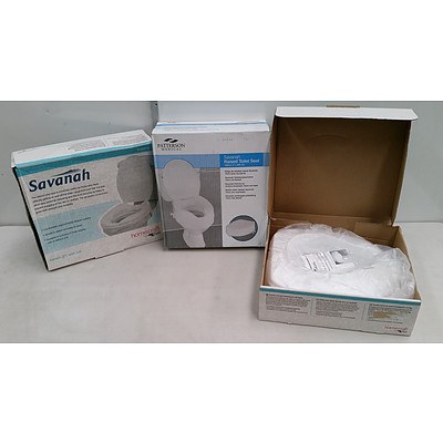 Savanah Raised Toilet Seats By Patterson Medical - Lot of 3