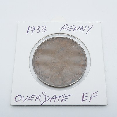 1933 Overdate Australian Penny