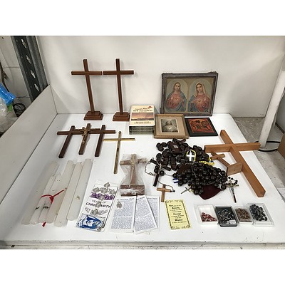 Bulk Lot Of Bibles and Other Religious Items