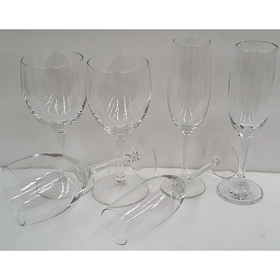 Selection of 67 Wine and Champagne Glasses