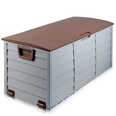 290L Outdoor Weatherproof Storage Box - Brown