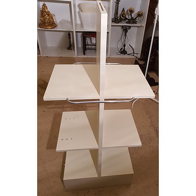 White Laminate Gondola Display Stand