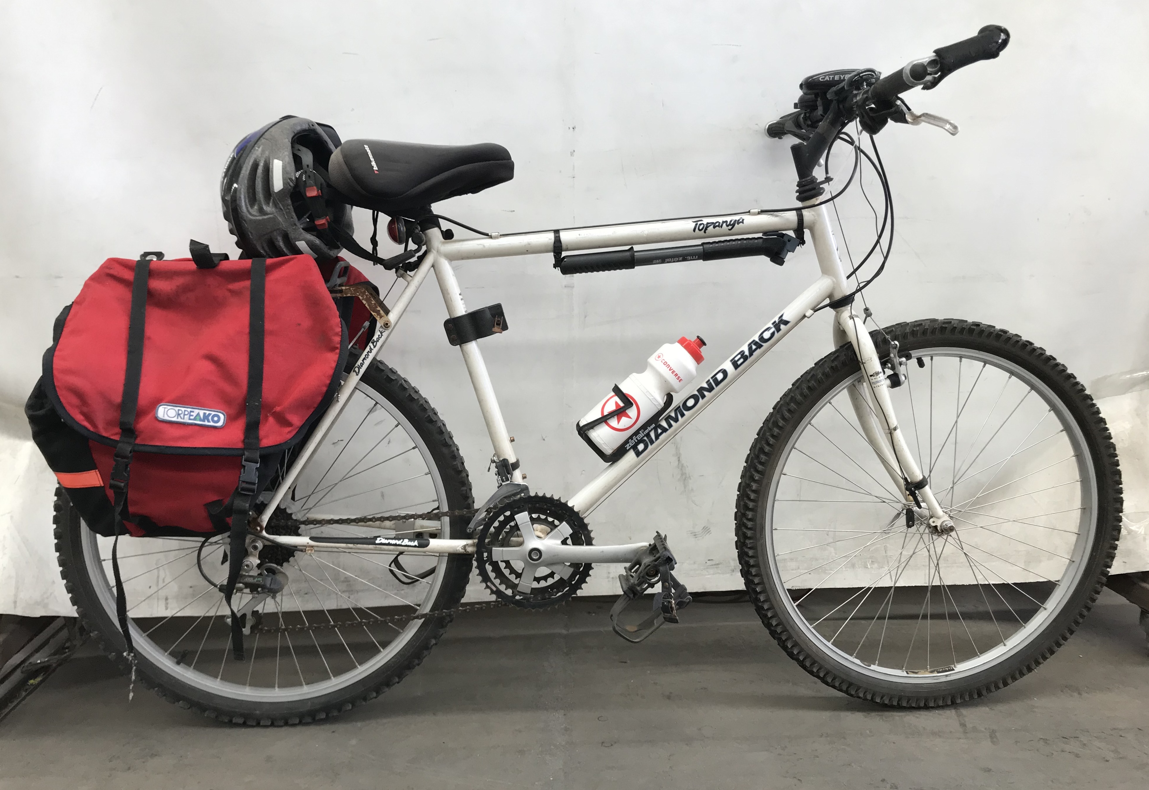 Diamondback Topanga Road Bike with Saddlebags and Learsport LD 3000 Mountain Bike