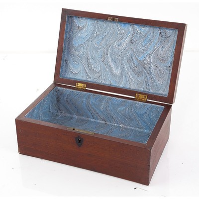 George III Mahogany and Zebrawood Crossbanded Box, Late 18th/Early 19th Century
