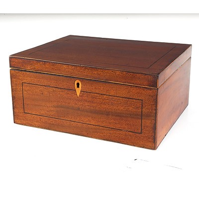George III Mahogany and Ebony Strung Box, Late 18th/Early 19th Century