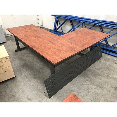 Laminate L-Shaped Desks - Lot of 3