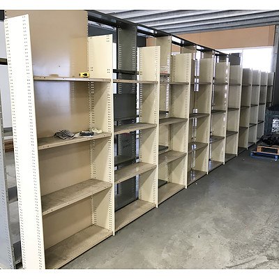 10 Bays Joined Brownbuilt Shelving