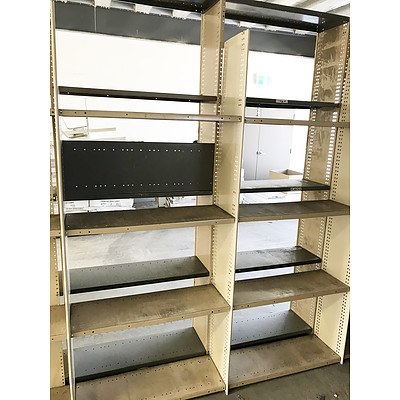 10 Bays Joined Brownbuilt Shelving