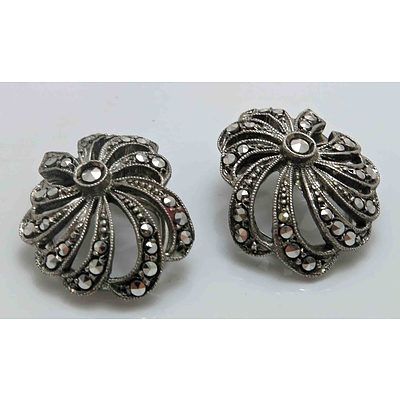 Vintage Silver Marcasite Earrings