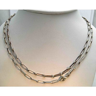 Two Sterling Silver Chains: Fetter Links