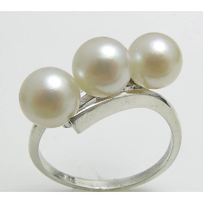 Mikimoto Silver Pearl Ring
