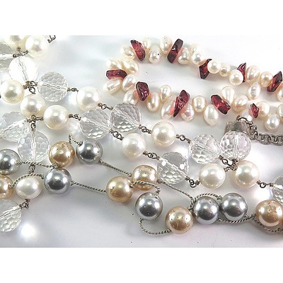 Collection Of 3 Pearl Necklaces