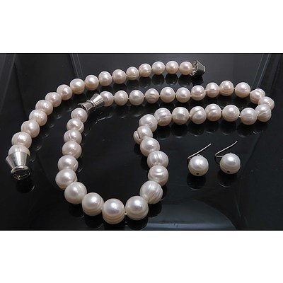 Suite Of Large ""Circle"" Fresh-Water Cultured Pearls
