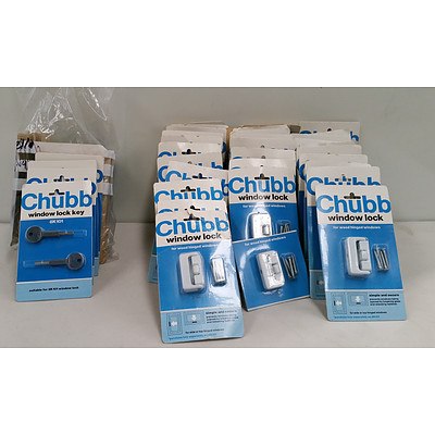 Chubb Window Lock Keys and Window Locks for Wood Hinged Windows