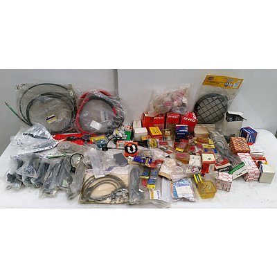 Very Large Lot of Vehicle Parts Including; Fuel Filter, Speedometer Drive Cable, Trailer Plug Adaptor and More