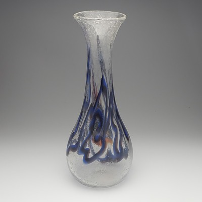 Large Hand Blown Australian Studio Art Glass Vase by Julio Santos