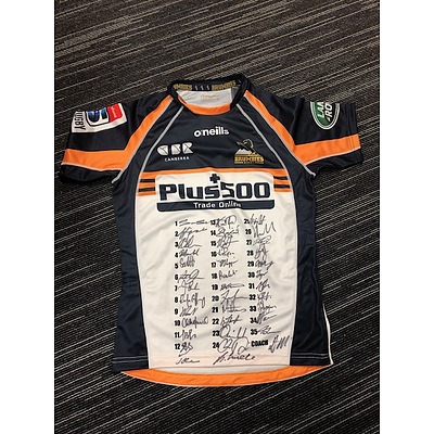 2019 Plus500 Brumbies Jersey Signed by the 2019 Squad