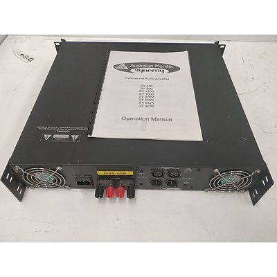 Australian Monitor Synergy - Professional Audio Amplifier - SY 800V - RRP $1500.00