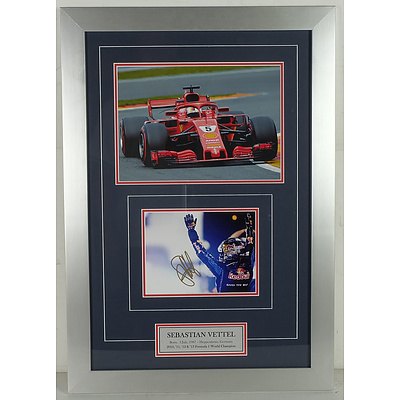 Sebastian Vettel framed memorabilia