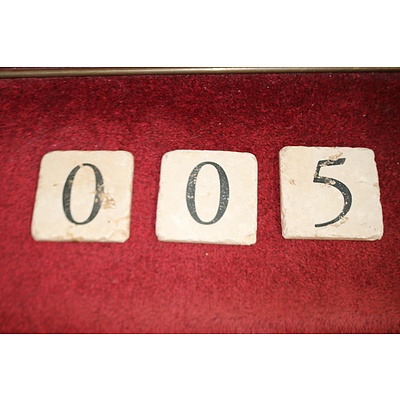 Unique hand made number tiles