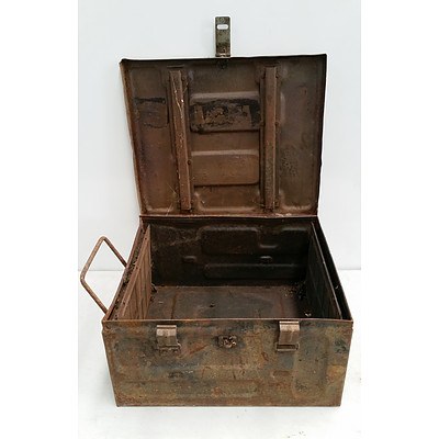 Vintage Military Steel Munition Box