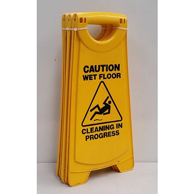 3x Caution Wet Floor Signs