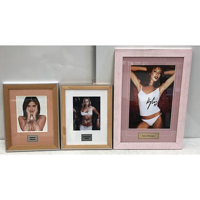 Three Framed Signed Photos