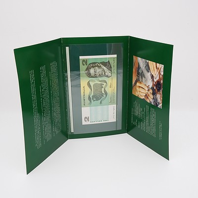 Royal Australian Mint Folder Commemorating the Final Printing of the Two Dollar Banknote