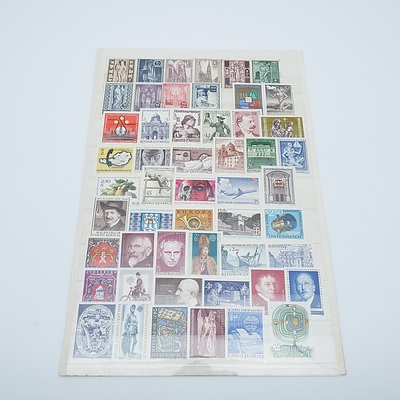Two Pages of Austrian Stamps, Circa 1970's