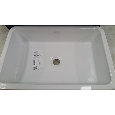 Villeroy & Boch Architectura Surface Mounted Rectangular Bathroom Sink - New - RRP $599.00