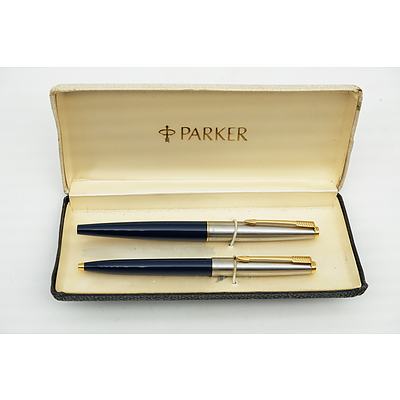 Vintage Parker 45 Fountain Pen and Ballpoint Pen