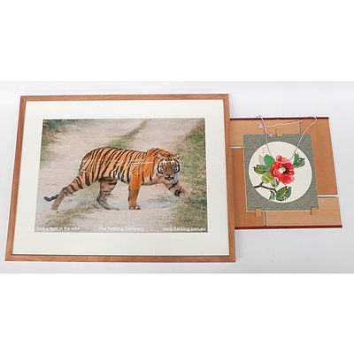 Mary Rochford Watercolour 'Winter Light Sofala' Bathurst Australia, Ornamental Asian Art Piece and Framed Print of a Wild Tiger