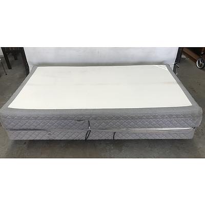 Single Bed Base and Mattress with Electric Fold and Tilt Mechanism