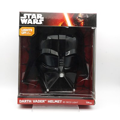 Star Wars Darth Vader Helmet 3D Deco Light, New