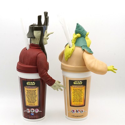 Two 1999 Star Wars Episode I The Phantom Menace Promotional Cups, Including Nute Gunray and Boss Nass