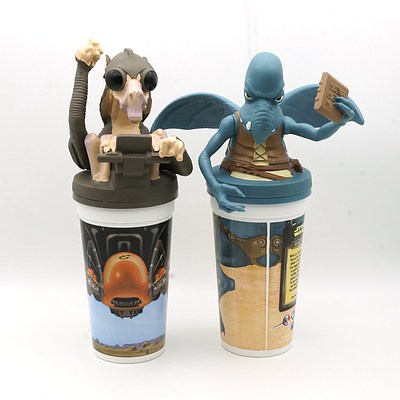 Two 1999 Star Wars Episode I The Phantom Menace Promotional Cups, Including Watto and Sebula 