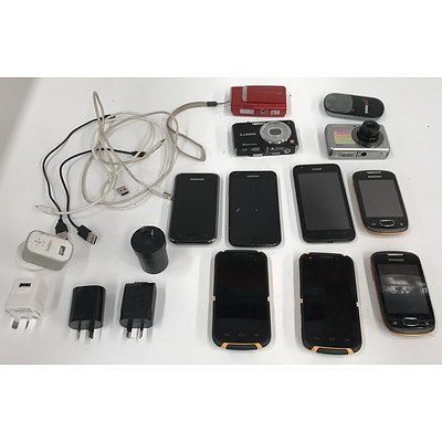 Collection Of Mobile Phones and Cameras