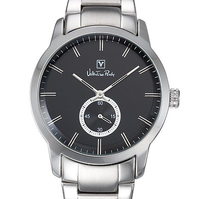 Valentino Rudy Mens watch with Stainless Steel band. Black watch face.