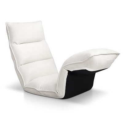 Lounge Sofa Chair - 375 Adjustable Angles - Ivory - Brand New