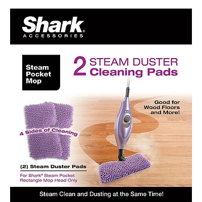 Shark Steam Duster Microfiber Cleaning Pads Set of Two - Lot of Four Packs