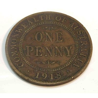 Aust: George V 1918 Penny