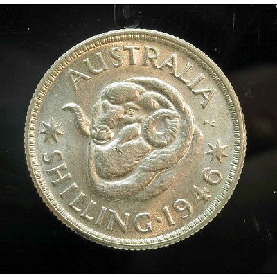 Aust: Silver Shilling 1946 Melbourne