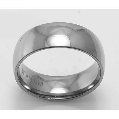 Titanium Ring : 8Mm Wide