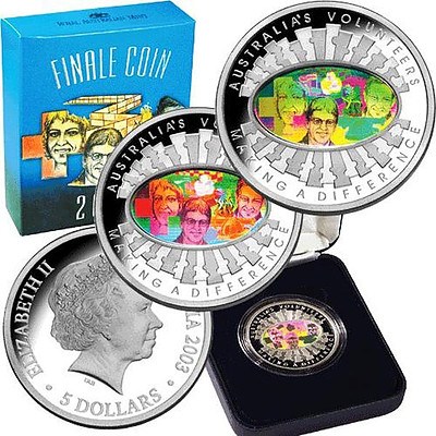 Australia $5 2003 Fine Silver Proof Coin - Hologram