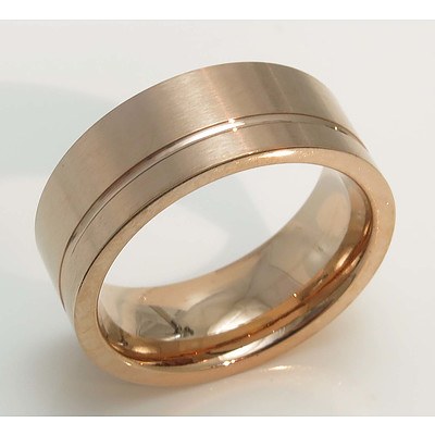 Rose Gold Ion Plated Stainless Steel Ring