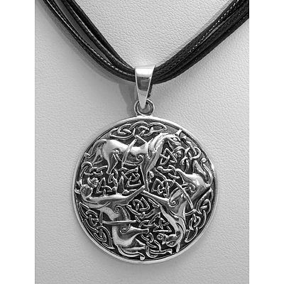 Sterling Silver Celtic Horse Pendant