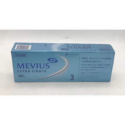 Mevius Extra Lights 100's Round Corner Box Charcoal Filter 3