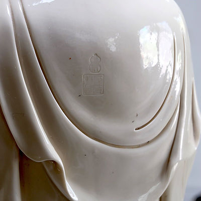 Large Chinese Dehua Blanc De Chine Figure of Buddha